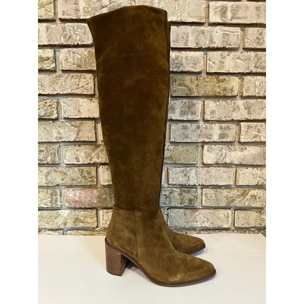 Seychelles Gifted Suede Womens Zipper Over-The-Knee Boots Brown Size 6